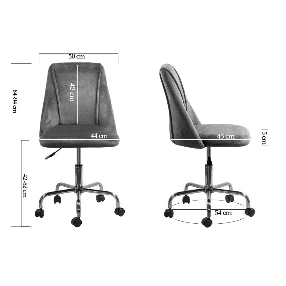 Dimensiuni scaune de birou elegante din catifea și bază aurie OFF 642